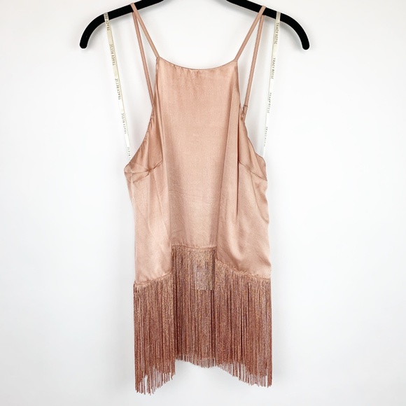 ⚡️[Tracy Reese] 💋 Fringed Silk Halter Top in Pink - Picture 5 of 9
